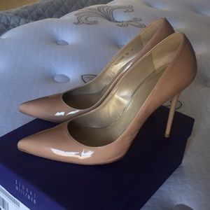 Stuart Weitzman Nude Patent Heels - Size 10